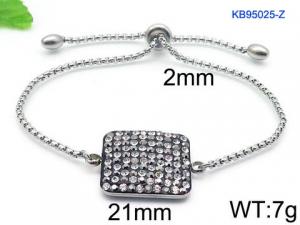 Stainless Steel Stone Bracelet - KB95025-Z