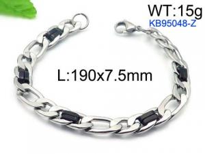 Stainless Steel Black-plating Bracelet - KB95048-Z