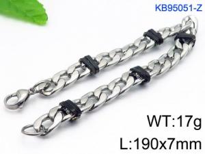 Stainless Steel Black-plating Bracelet - KB95051-Z
