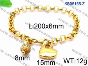 Stainless Steel Gold-plating Bracelet - KB95155-Z