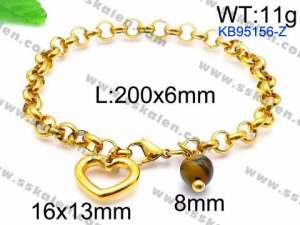 Stainless Steel Gold-plating Bracelet - KB95156-Z