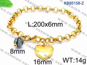 Stainless Steel Gold-plating Bracelet - KB95158-Z