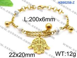 Stainless Steel Gold-plating Bracelet - KB95258-Z