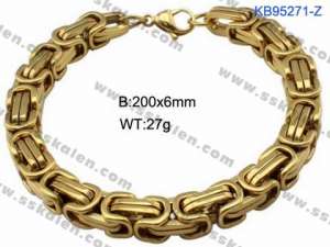 Stainless Steel Gold-plating Bracelet - KB95271-Z