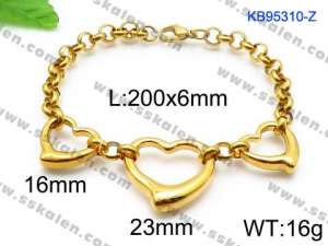 Stainless Steel Gold-plating Bracelet - KB95310-Z