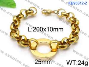 Stainless Steel Gold-plating Bracelet - KB95312-Z