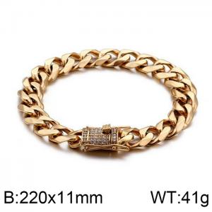 Stainless Steel Gold-plating Bracelet - KB95831-K