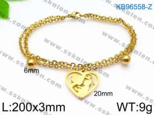 Stainless Steel Gold-plating Bracelet - KB96558-Z