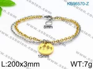 Stainless Steel Gold-plating Bracelet - KB96570-Z