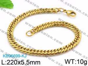 Stainless Steel Gold-plating Bracelet - KB96699-KJ