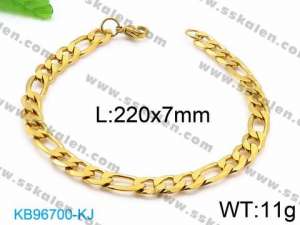 Stainless Steel Gold-plating Bracelet - KB96700-KJ