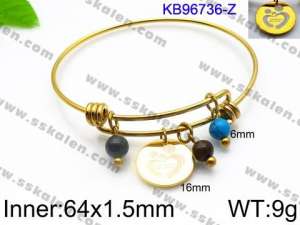 Stainless Steel Gold-plating Bangle - KB96736-Z