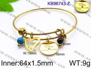 Stainless Steel Gold-plating Bangle - KB96743-Z