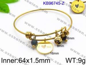 Stainless Steel Gold-plating Bangle - KB96745-Z