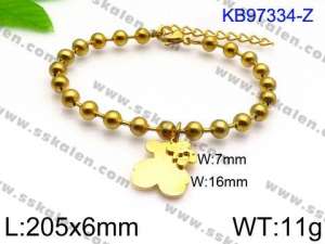 Stainless Steel Gold-plating Bracelet - KB97334-Z