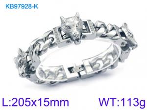 Stainless Steel Bracelet(Men) - KB97928-K