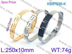 Stainless Steel Gold-plating Bracelet - KB97936-K