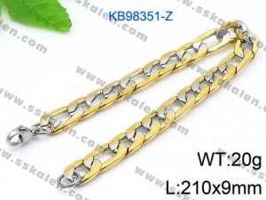 Stainless Steel Gold-plating Bracelet - KB98351-Z