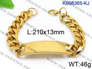 Stainless Steel Gold-plating Bracelet - KB98365-KJ