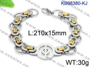 Stainless Steel Gold-plating Bracelet - KB98380-KJ