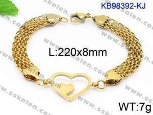 Stainless Steel Gold-plating Bracelet - KB98392-KJ