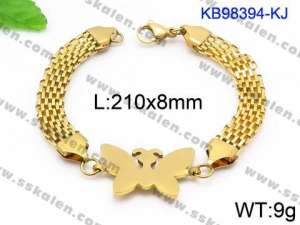 Stainless Steel Gold-plating Bracelet - KB98394-KJ