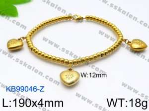 Stainless Steel Gold-plating Bracelet - KB99046-Z