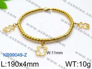 Stainless Steel Gold-plating Bracelet - KB99049-Z