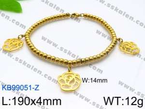 Stainless Steel Gold-plating Bracelet - KB99051-Z