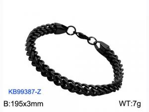 Stainless Steel Black-plating Bracelet - KB99387-Z