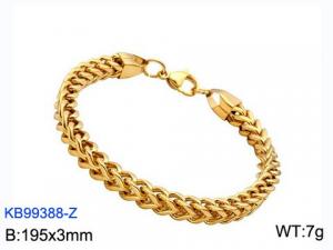 Stainless Steel Gold-plating Bracelet - KB99388-Z