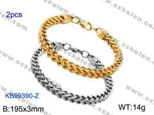 Stainless Steel Gold-plating Bracelet - KB99390-Z