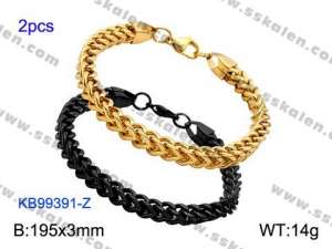 Stainless Steel Gold-plating Bracelet - KB99391-Z