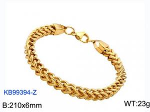 Stainless Steel Gold-plating Bracelet - KB99394-Z