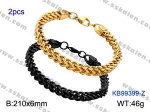 Stainless Steel Gold-plating Bracelet - KB99399-Z