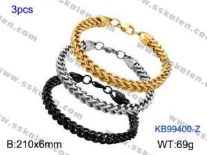 Stainless Steel Gold-plating Bracelet - KB99400-Z