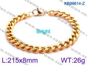 Stainless Steel Gold-plating Bracelet - KB99614-Z