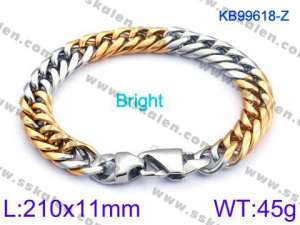 Stainless Steel Gold-plating Bracelet - KB99618-Z