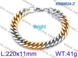 Stainless Steel Gold-plating Bracelet - KB99624-Z