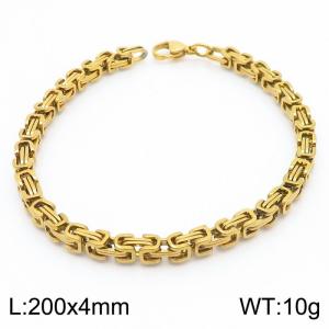 Stainless Steel Gold-plating Bracelet - KB99959-Z
