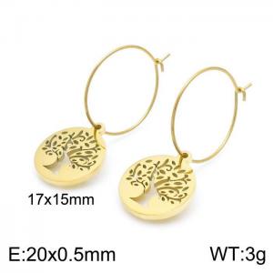 SS Gold-Plating Earring - KE100132-Z