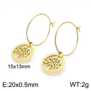 SS Gold-Plating Earring - KE100136-Z