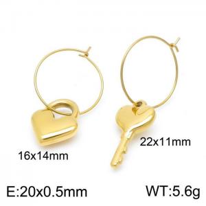 SS Gold-Plating Earring - KE100146-Z