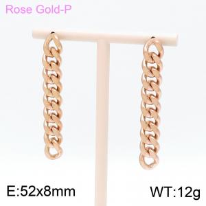 SS Rose Gold-Plating Earring - KE100263-Z