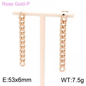 SS Rose Gold-Plating Earring - KE100264-Z