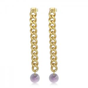 SS Gold-Plating Earring - KE100273-Z