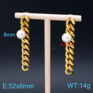 SS Gold-Plating Earring - KE100295-Z