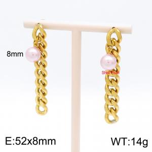 SS Gold-Plating Earring - KE100298-Z