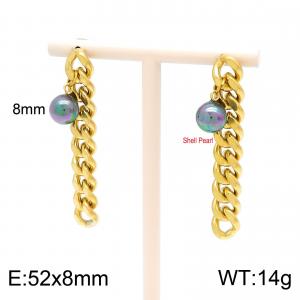 SS Gold-Plating Earring - KE100299-Z