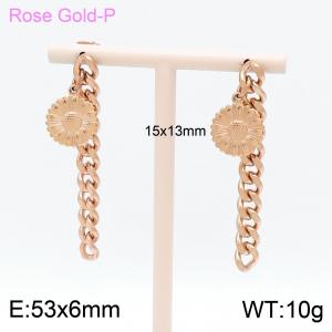 SS Rose Gold-Plating Earring - KE100303-Z